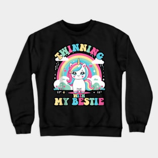 Friends Twinning With My Bestie Spirit Week Girls Twins Day Crewneck Sweatshirt